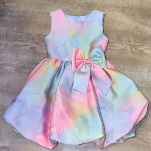 Rare Editions Multicolor Dress with Bow